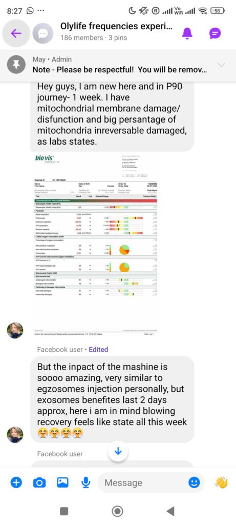 mitochondrial membrane damage P90 testimonial